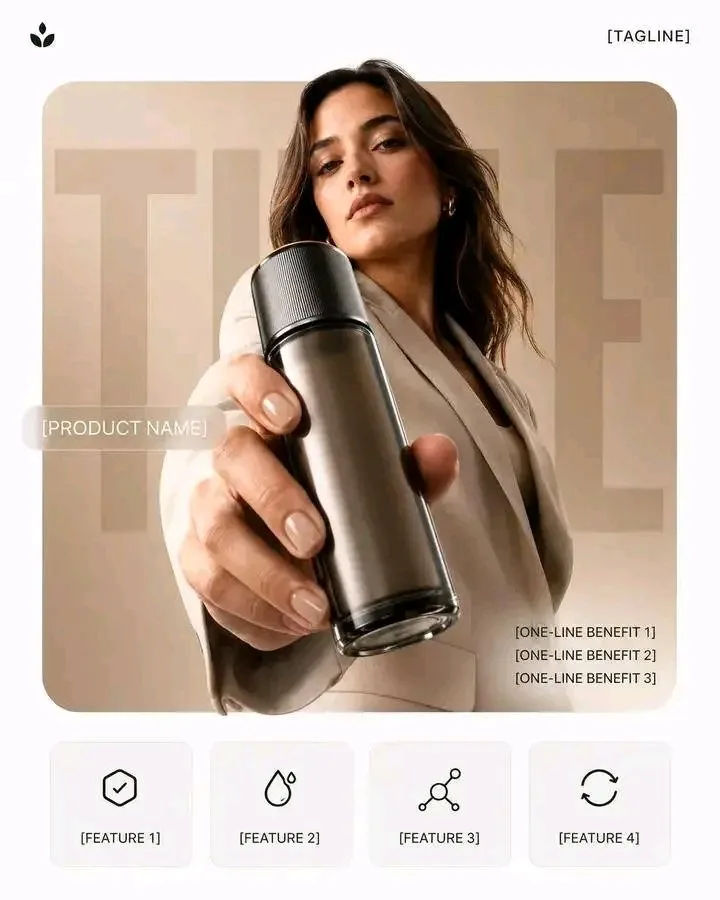 Premium product campaign commercial poster — Sonra