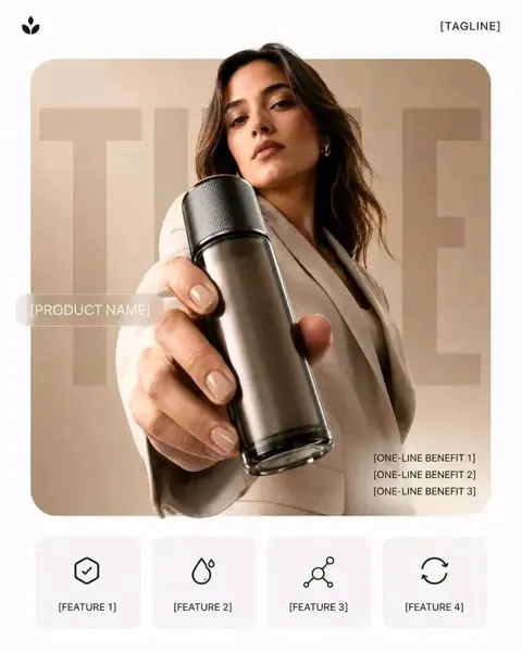 Premium product campaign commercial poster