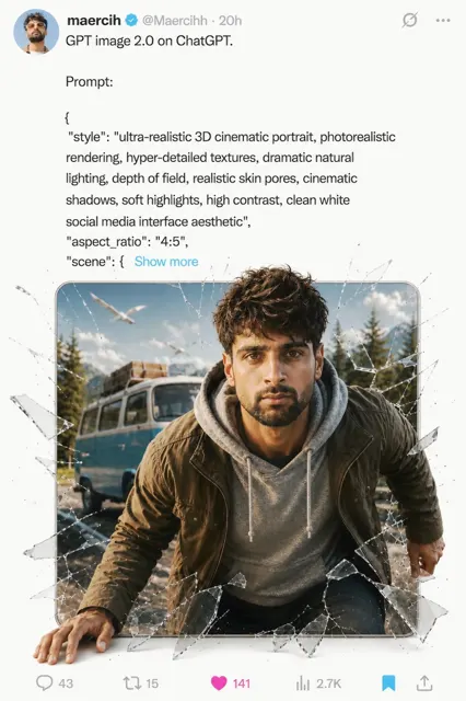 Ultra realistic cinematic social media breaking screen mockup