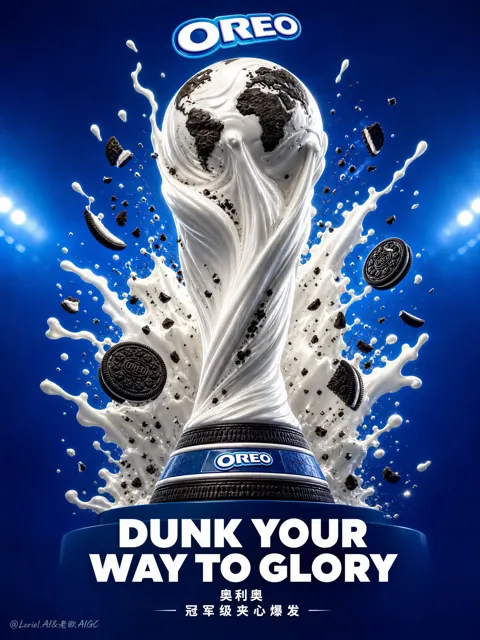 Oreo world cup trophy commercial poster