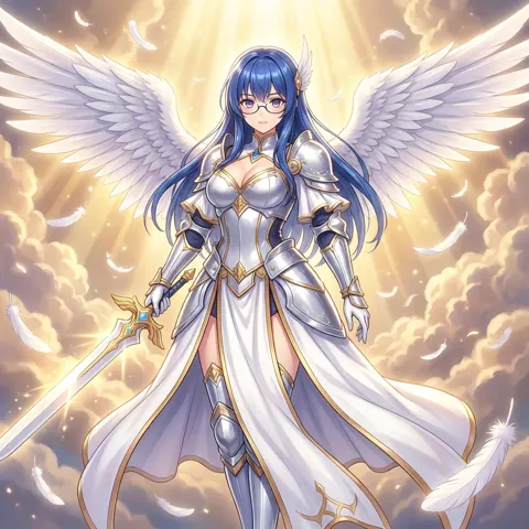 Majestic seraphim purifying holy light
