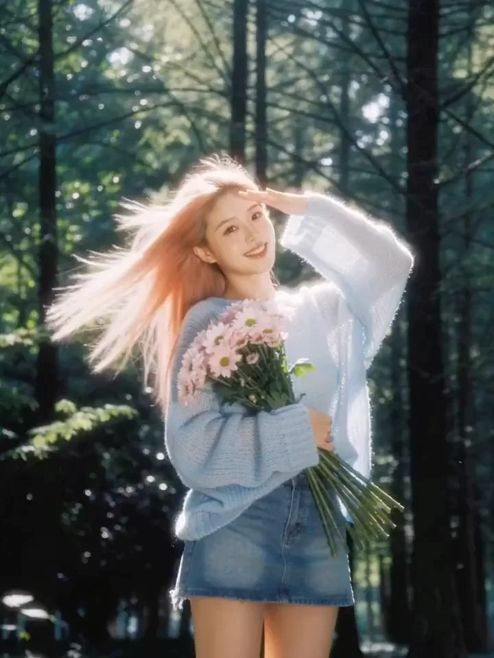 Hazy vintage forest girl — Sonra