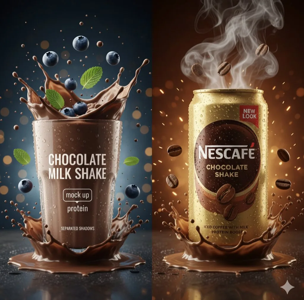 Chocolate milkshake coffee splash — After