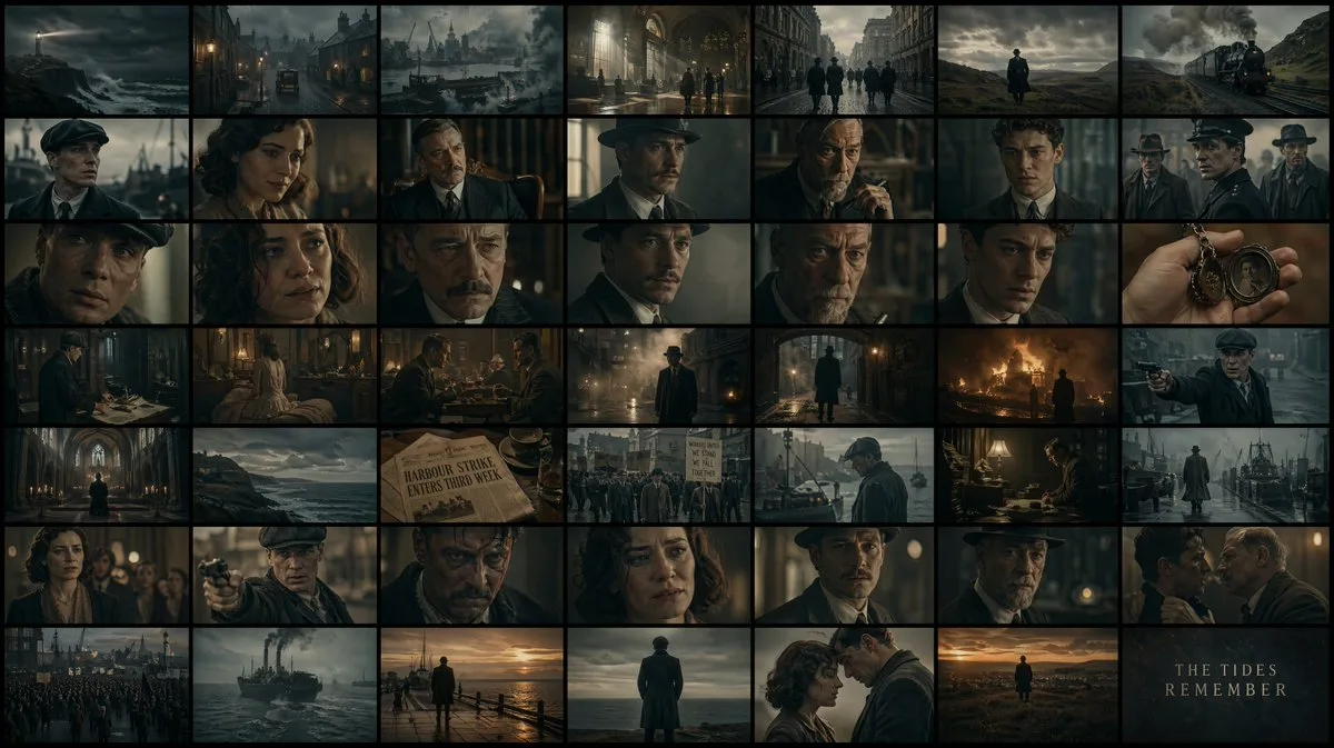 Fictional film 56 frames collage — Sonra