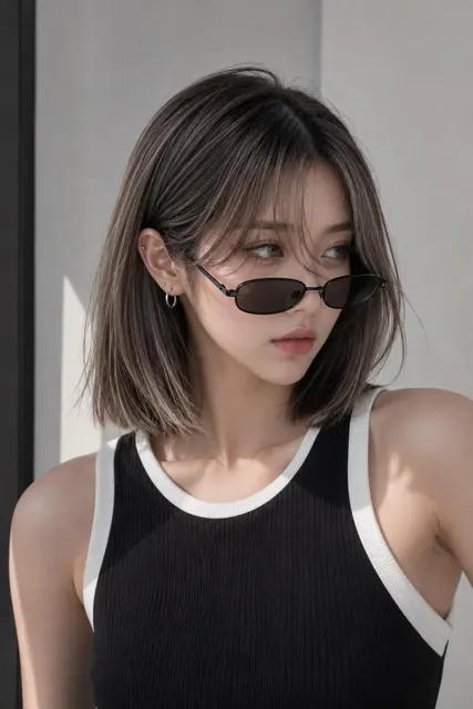 Hyperrealistic candid fashion portrait luxury minimalist editorial