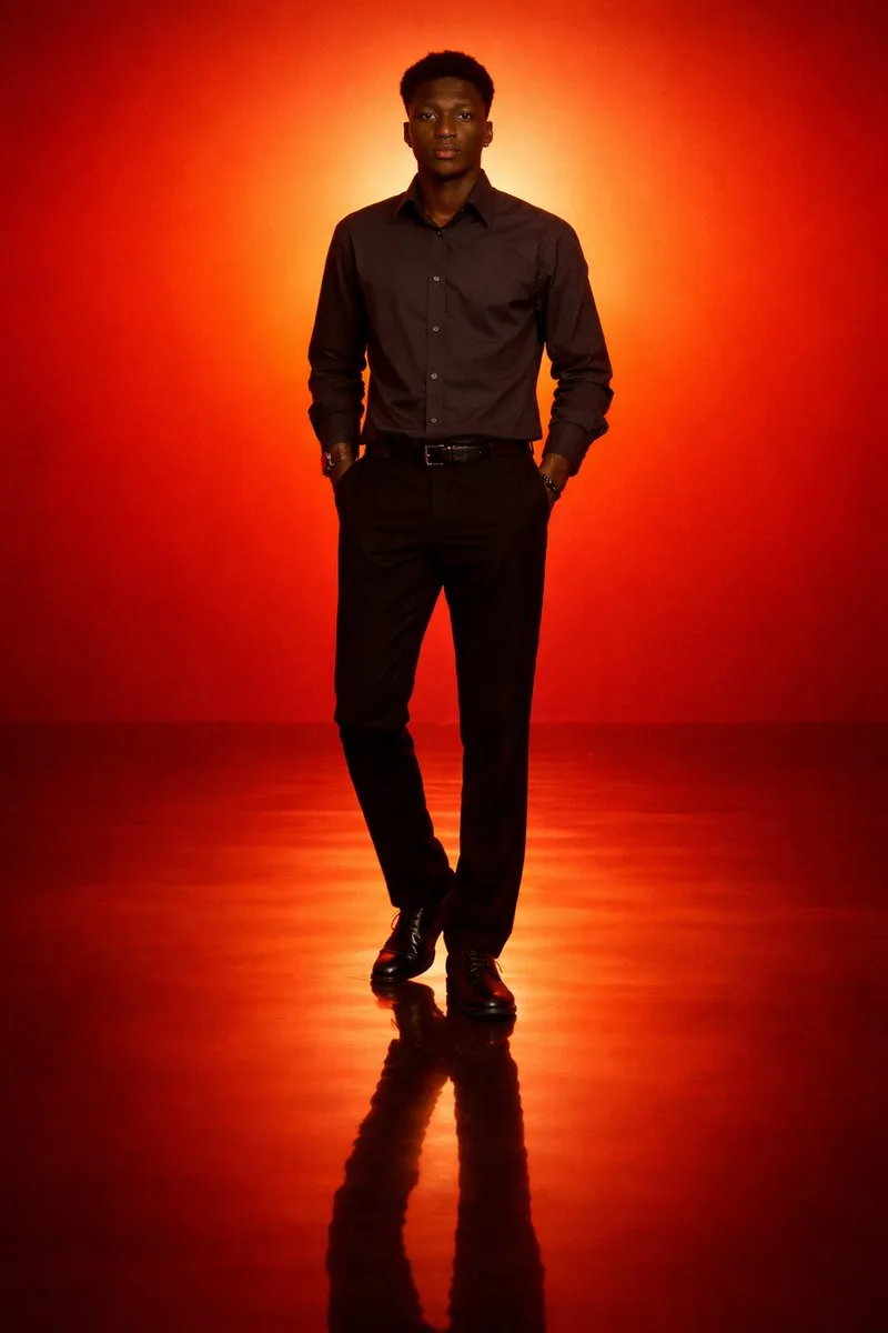 Orange red lonely silhouette — Sonra