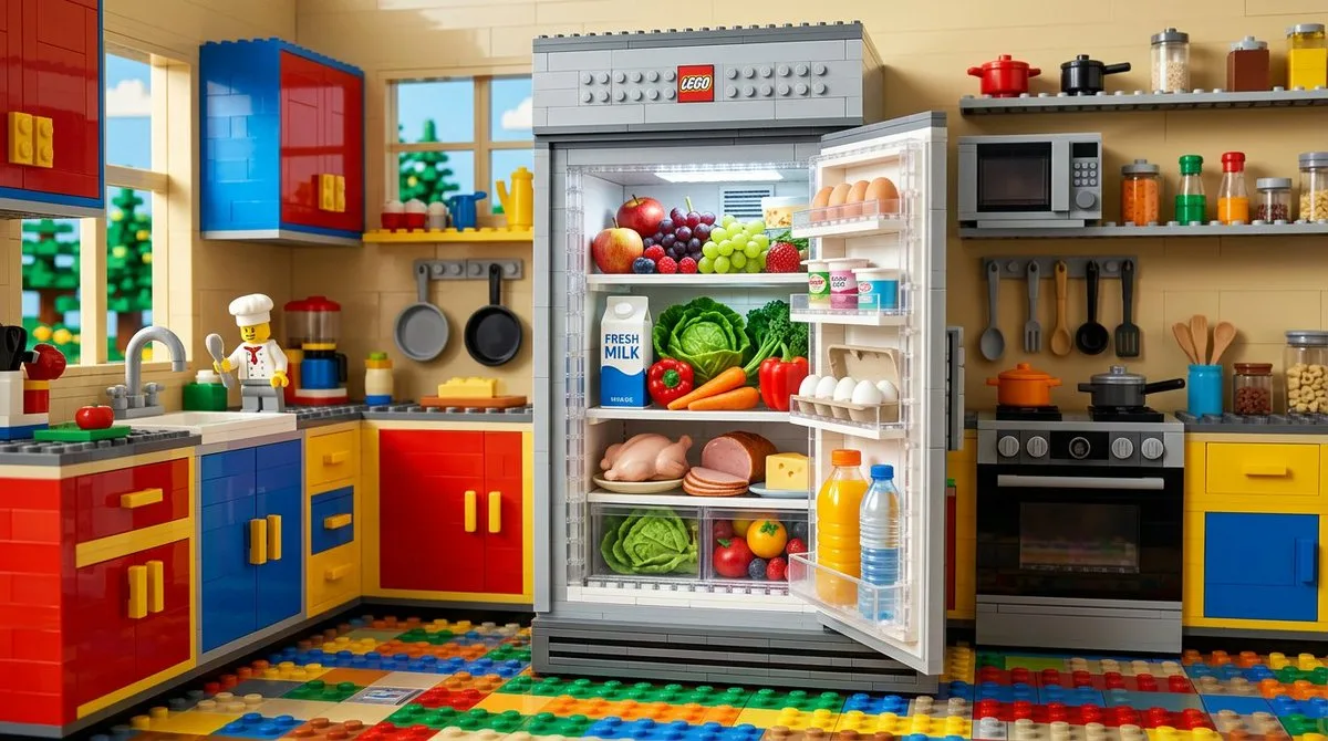 Lego fantasy kitchen real food — After