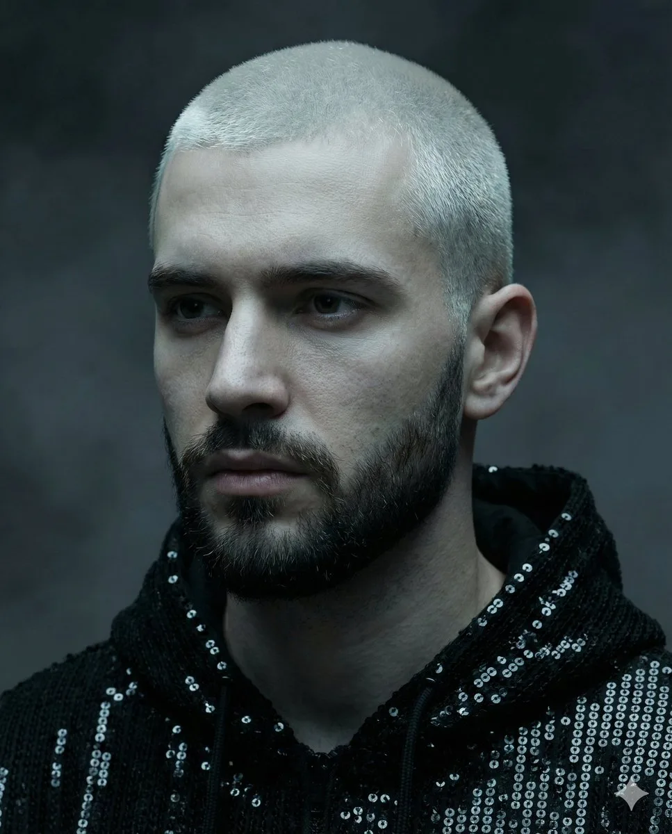 Dark foggy shiny male model — Sonra