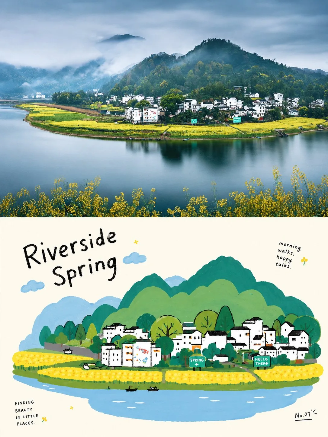 Photography naive flat illustration poster — Sonra