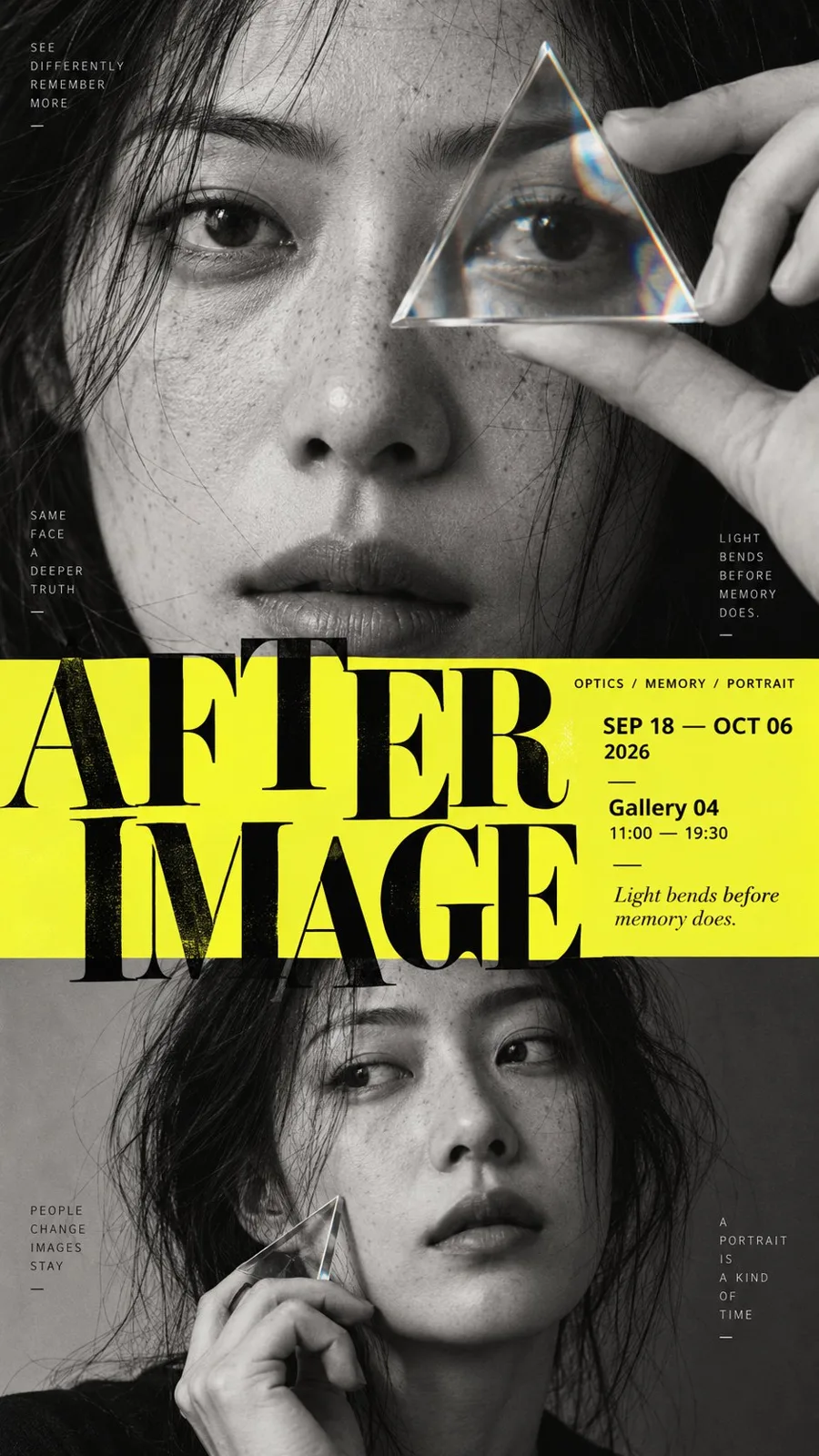 Editorial poster layout template — Sonra