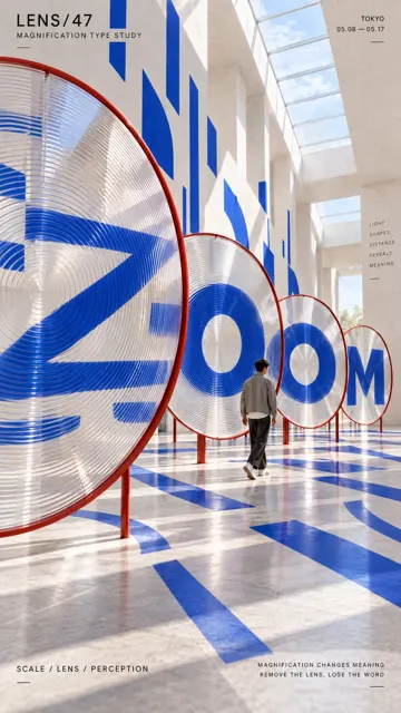 Contemporary museum architectural typography poster series