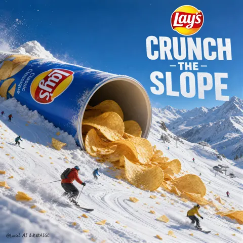 Lays potato chips giant perspective winter fantasy poster