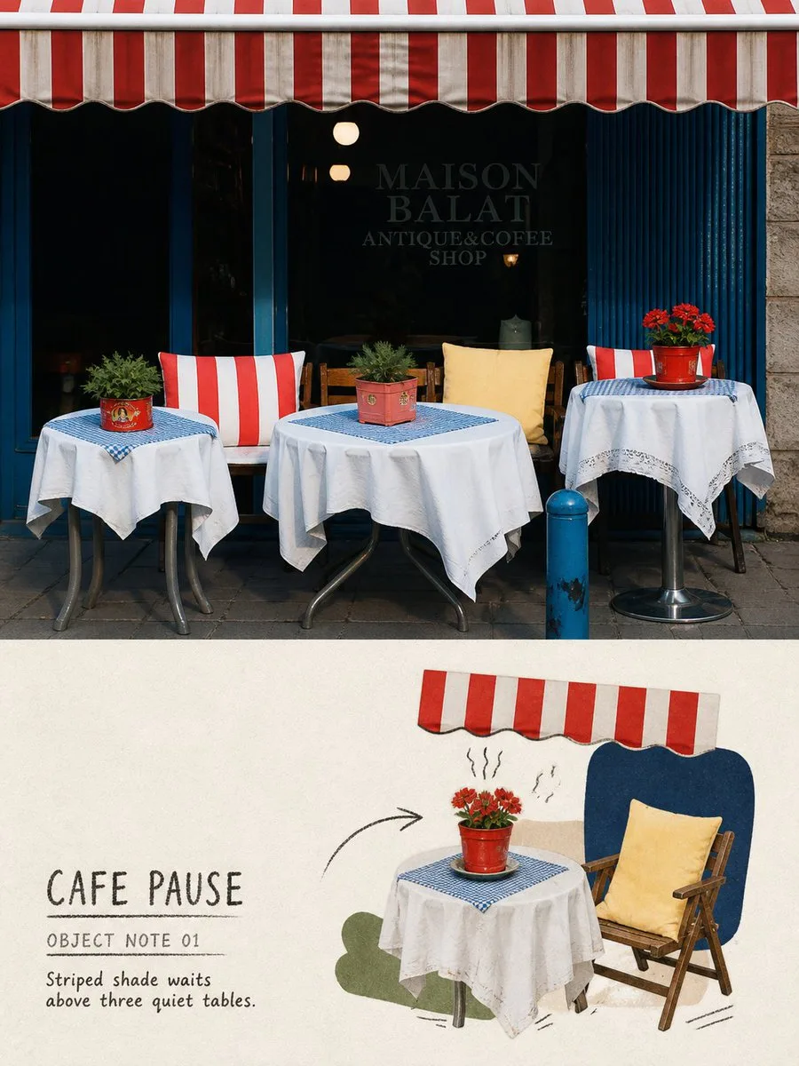 Travel photo split screen poster prompt — After