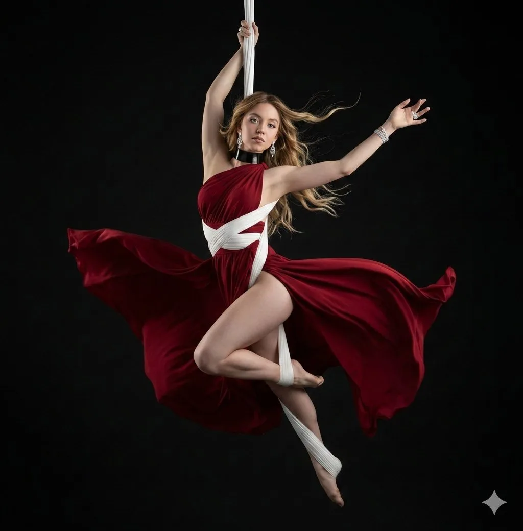 Dark red silk dancer — Sonra