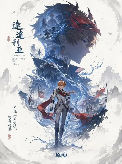 Character layered narrative promotional poster