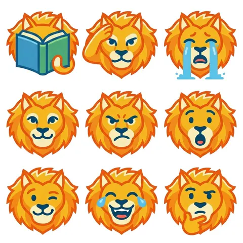 Brand logo emoji grid
