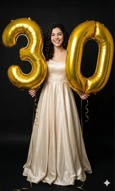 Minimalist black gold birthday