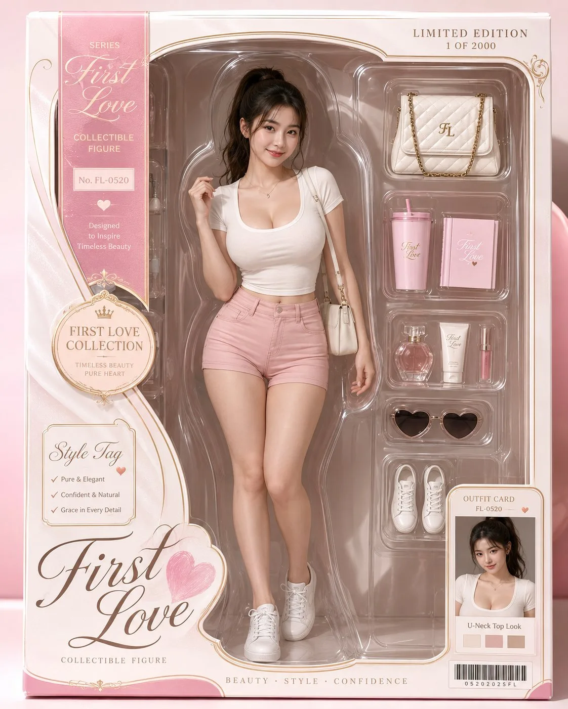 First love oriental female collectible figure packaging poster — Sonra