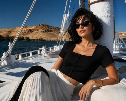 Nile river luxury resort fashion editorial