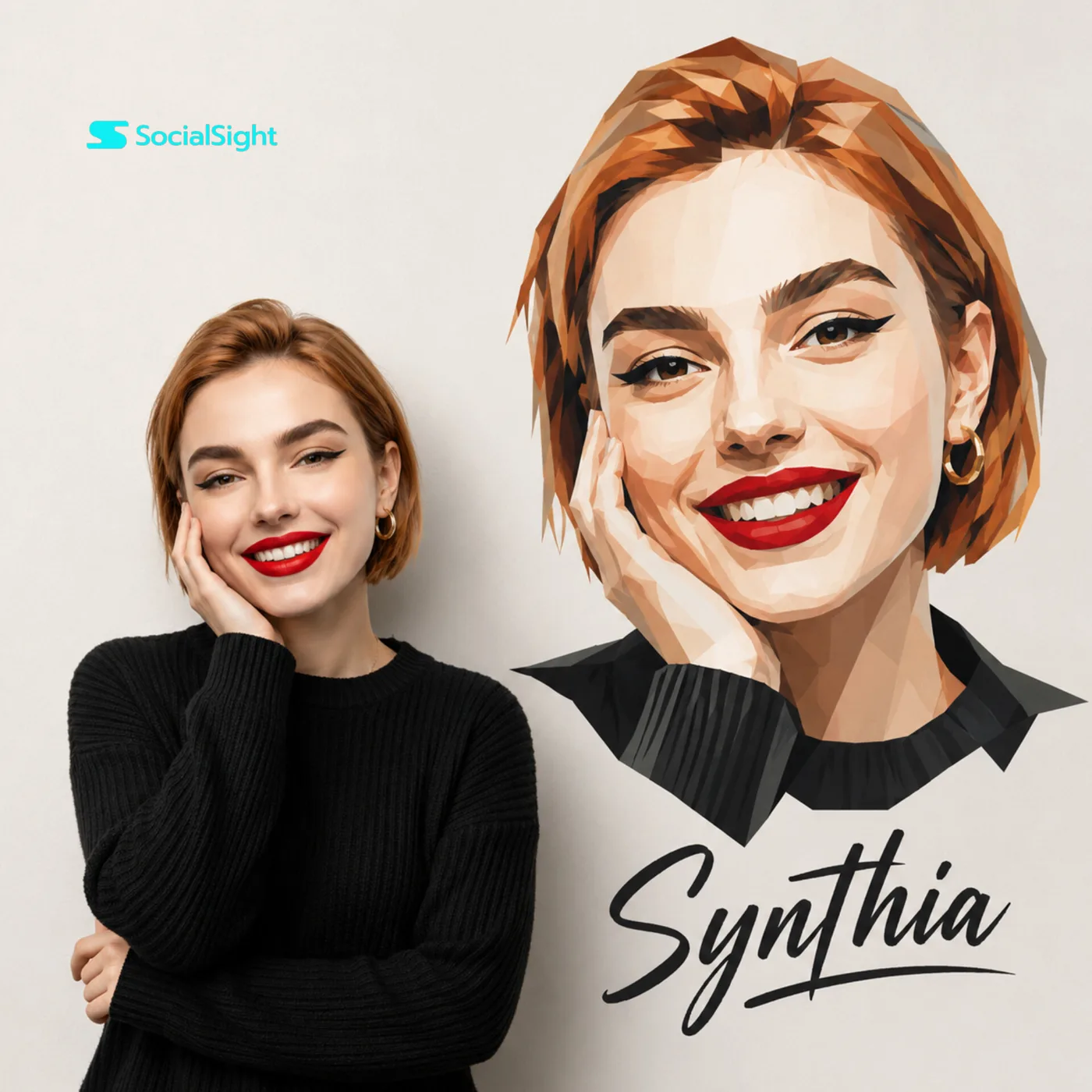 Ultra realistic modern studio portrait scandinavian aesthetic — Sonra