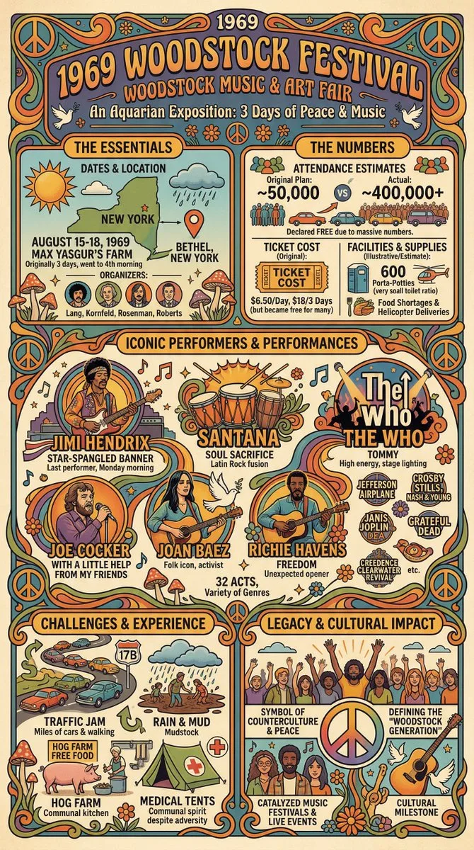 Woodstock festival visual guide — After