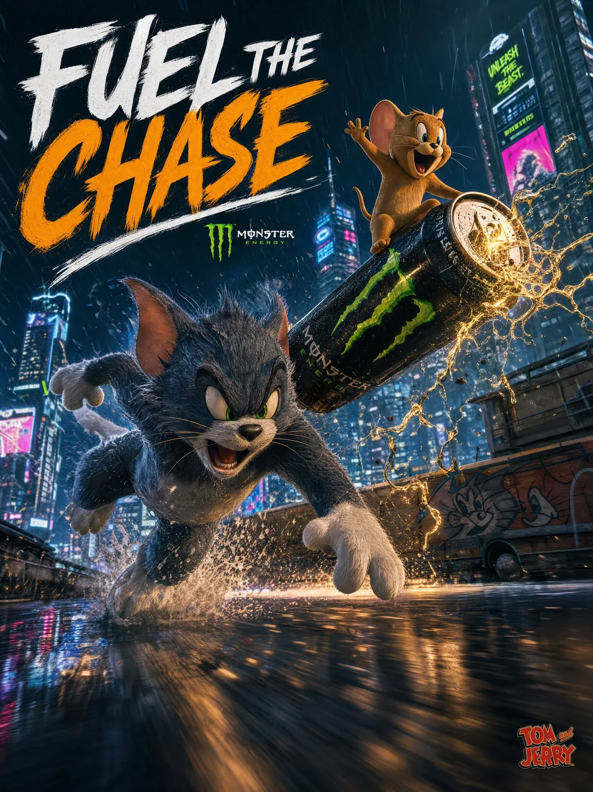 Tom and jerry monster energy cinematic ad — Sonra