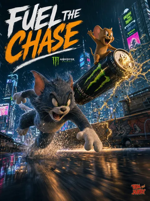 Tom and jerry monster energy cinematic ad