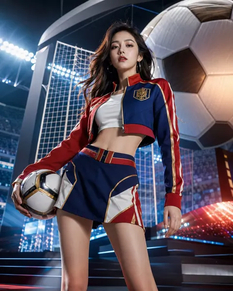 High fashion soccer babe world cup commercial poster