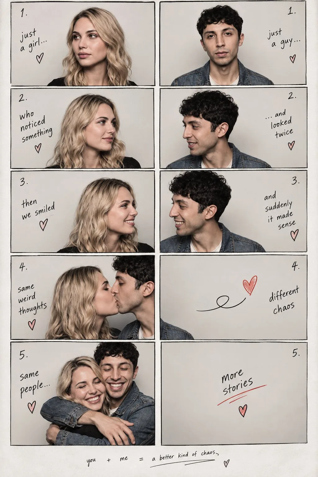 Ultra photorealistic romantic photobooth contact sheet — Sonra