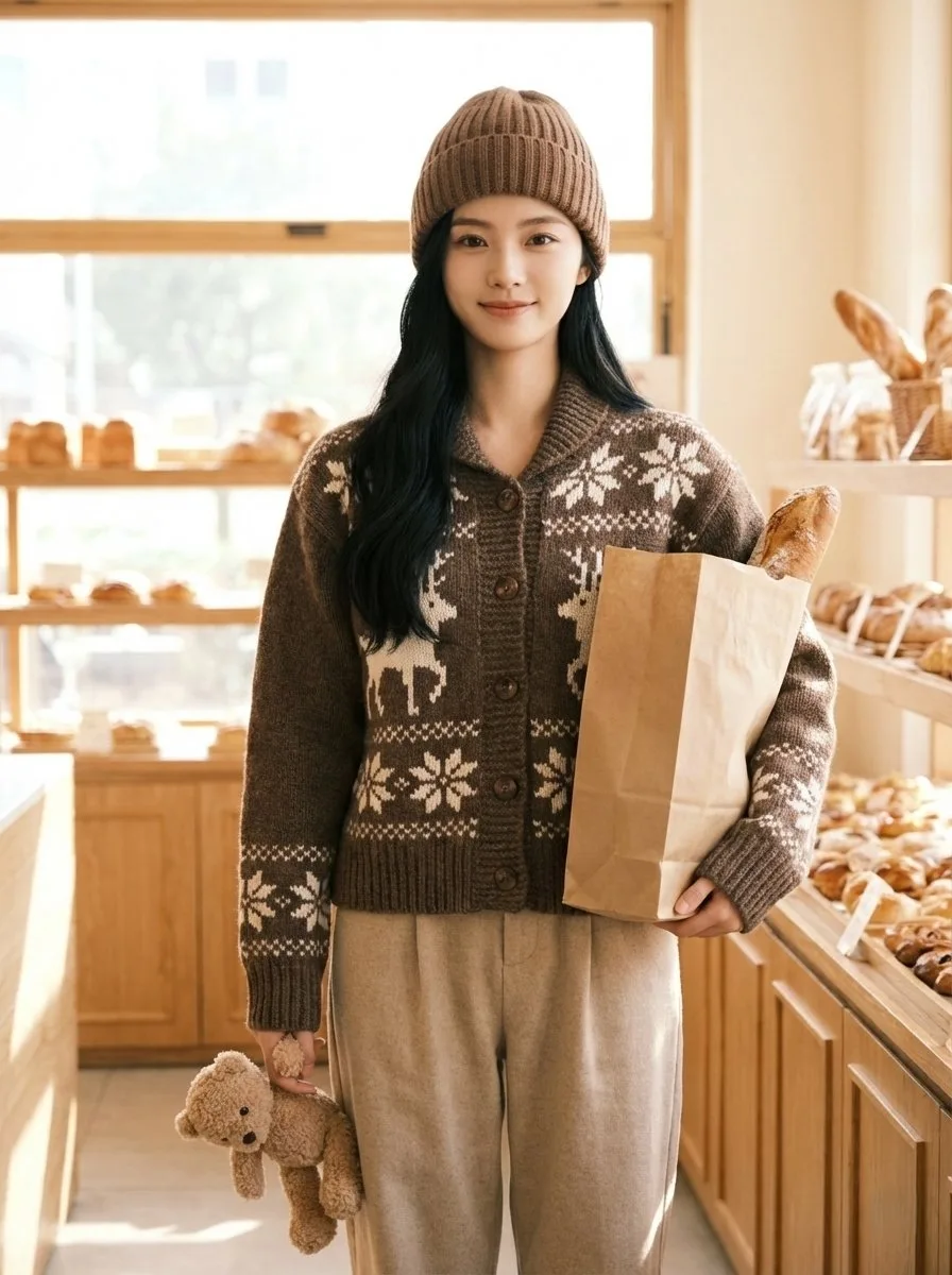Sunlit bakery healing girl — Sonra