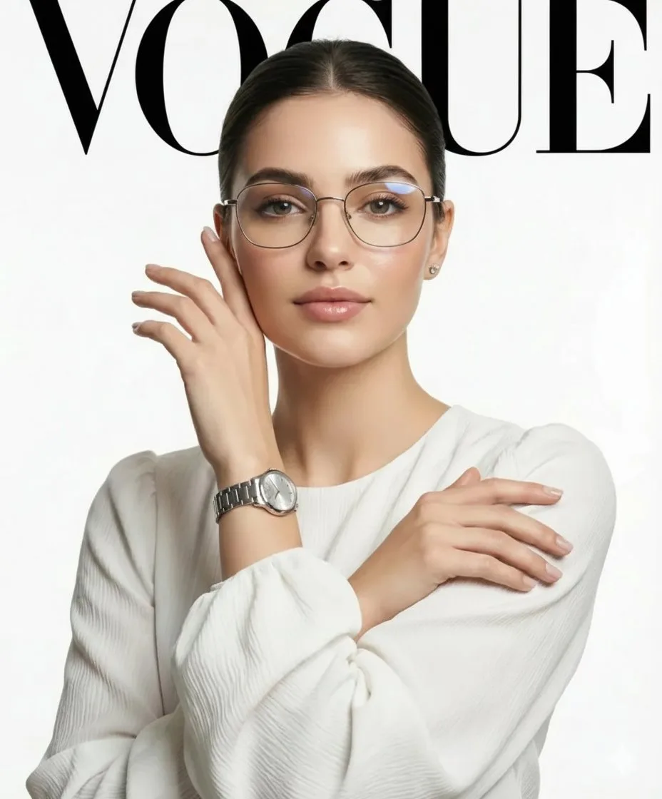 Silver glasses silk blonde — After