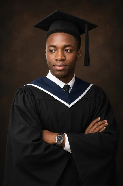 Professional graduation portrait ai prompt