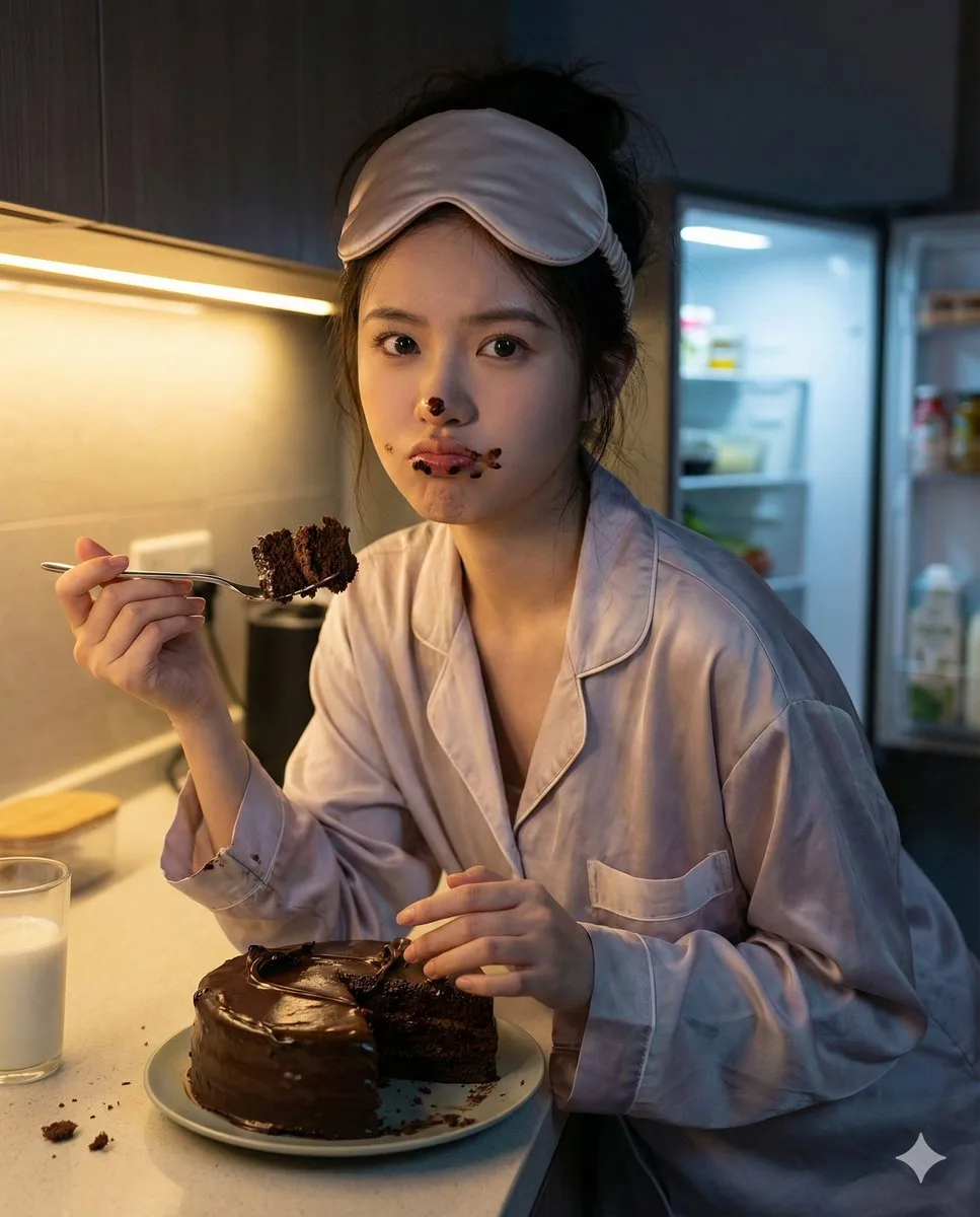 Midnight chocolate girl caught — Sonra