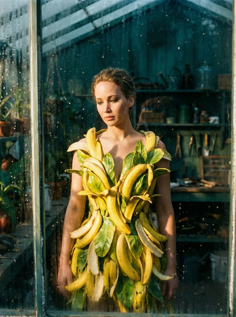 Greenhouse banana couture — After