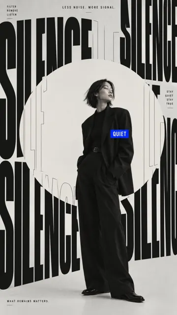 Minimalist fashion editorial typography poster prompt