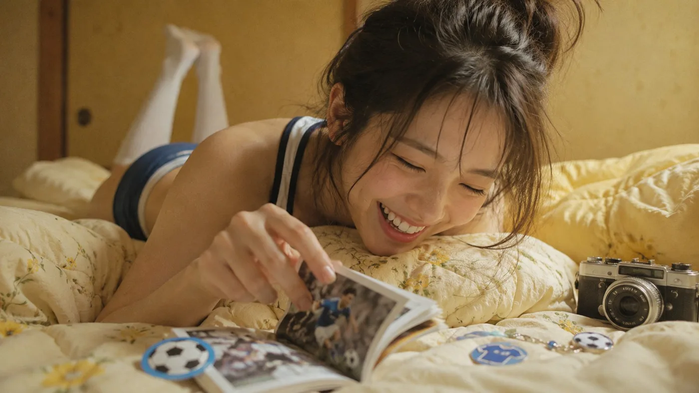 Intimate japanese style soccer girl photography — After