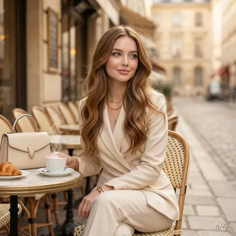 Parisian muse golden hour elegance