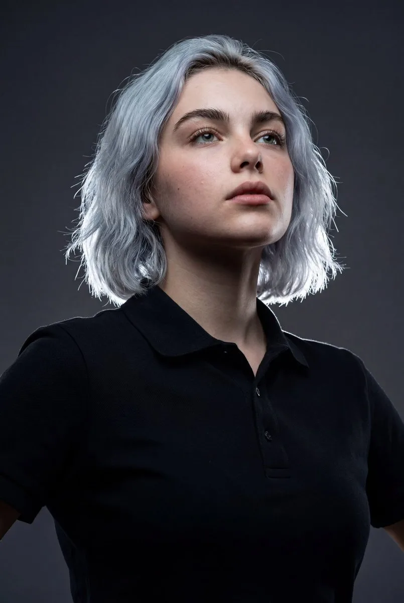 Dark low angle intense portrait — After