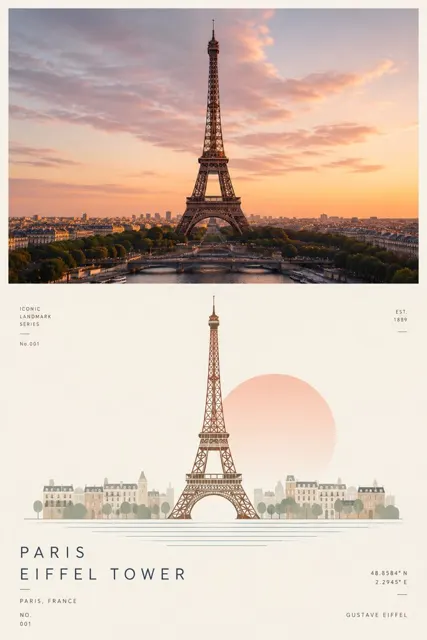 London big ben iconic landmark series poster