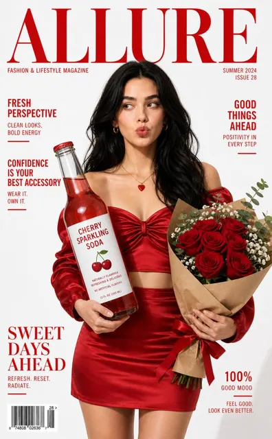 Young american woman fashion cover