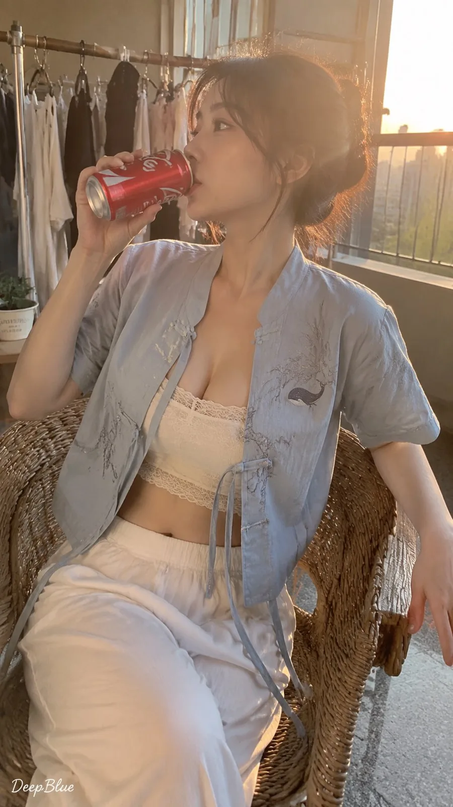 Iphone balcony sunset hanfu lifestyle photo — After