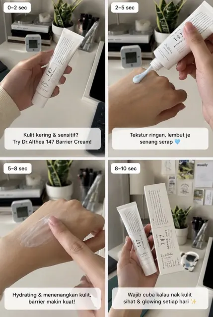 Luxury skincare dr althea 147 barrier cream ugc shot