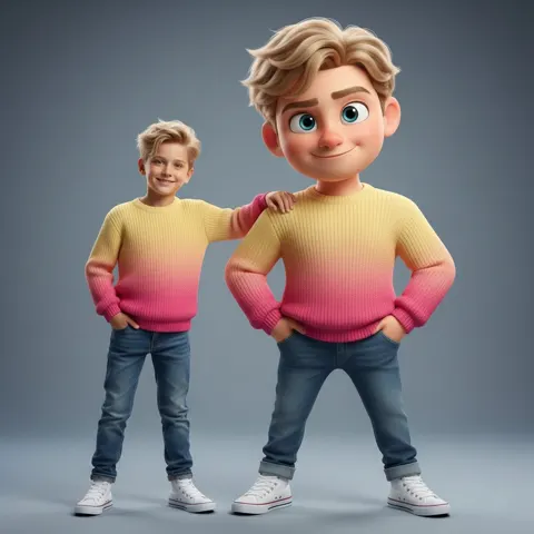 Hyper realistic meets pixar self