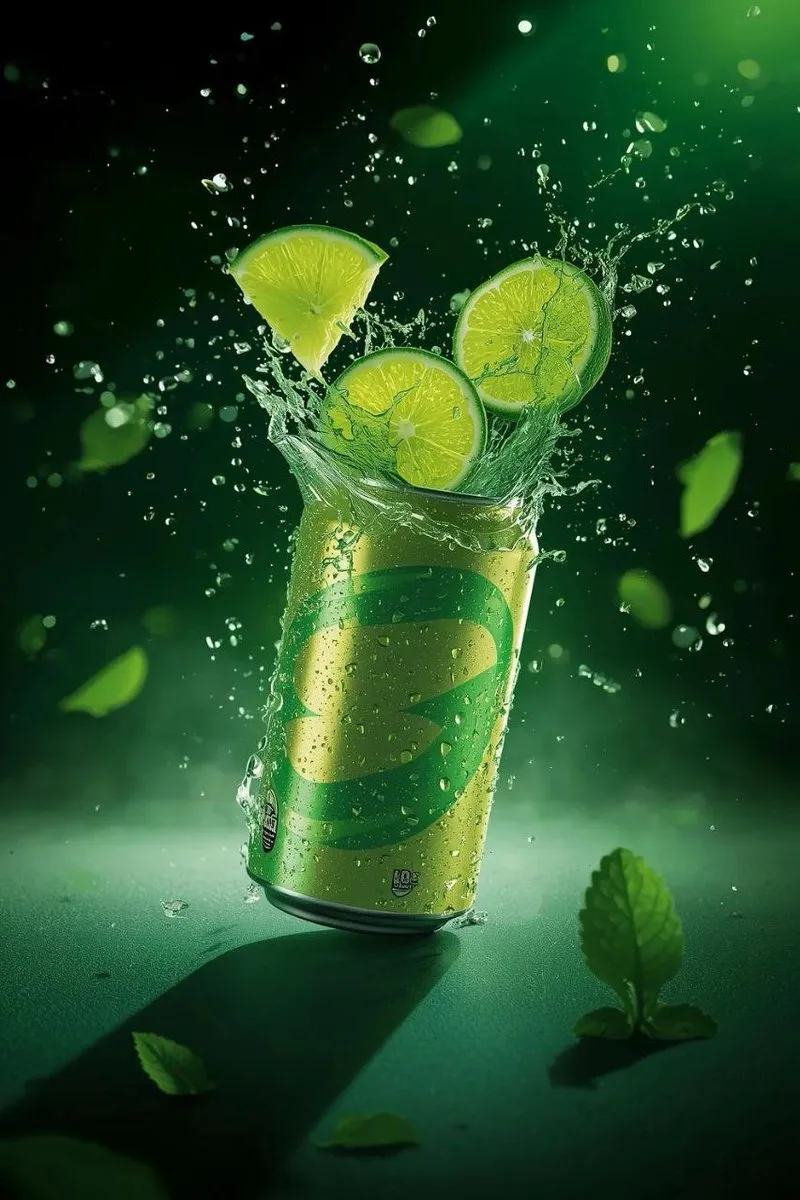Lime soda explosion commercial shot — After