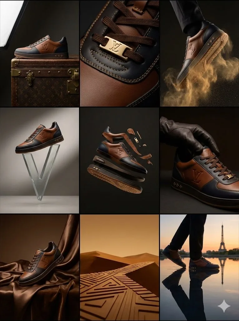 Lv avant garde sneaker gold dust — After
