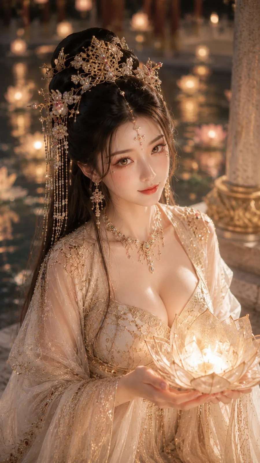 Xianxia lotus lamp goddess portrait — Sonra