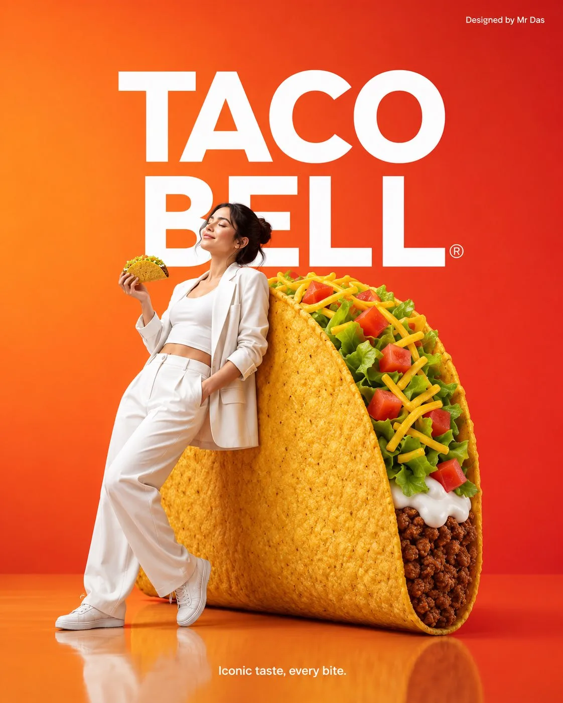 Minimalist oversized taco bell commercial ad — After