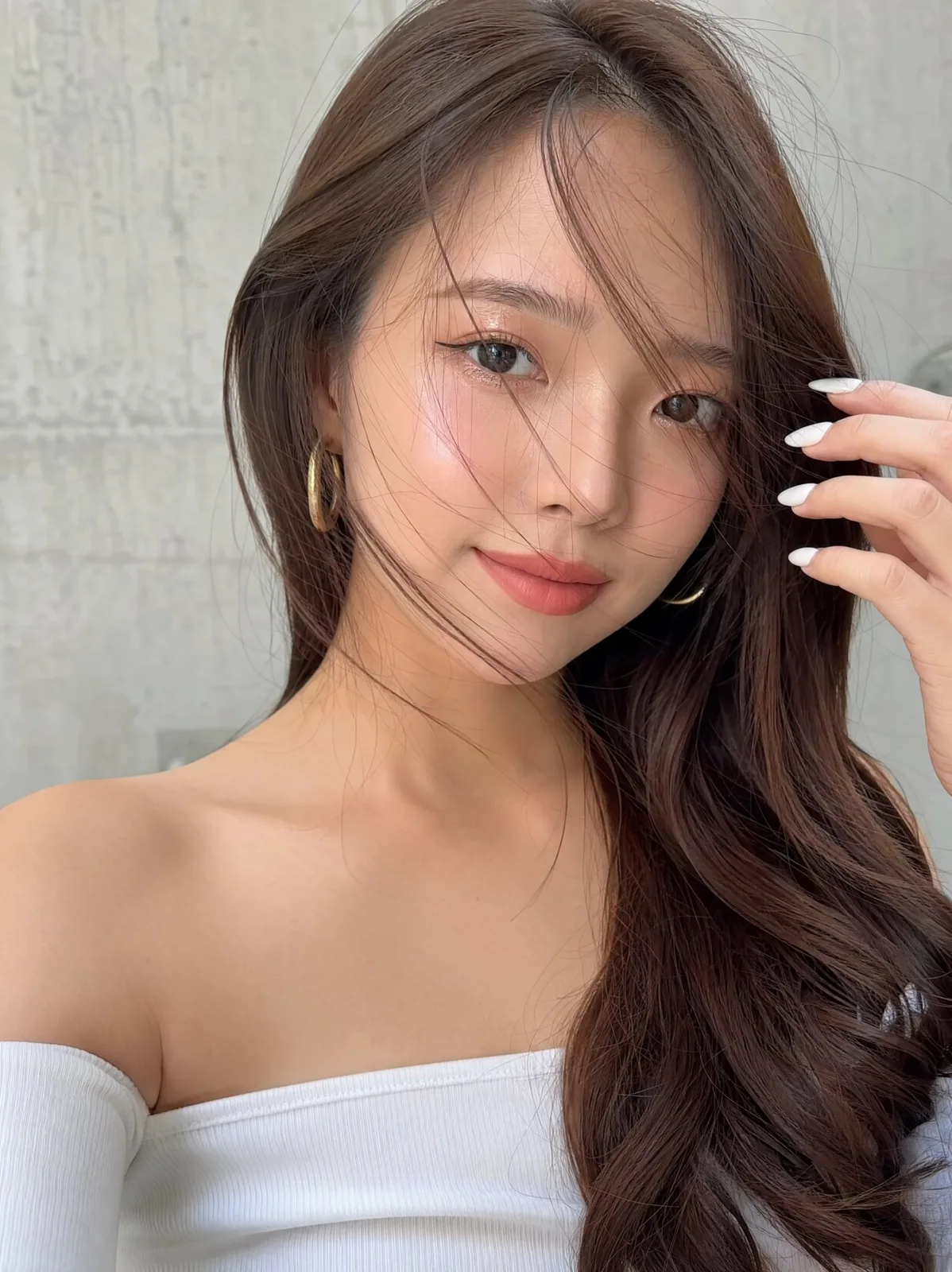 Ultra realistic east asian woman smartphone portrait — After