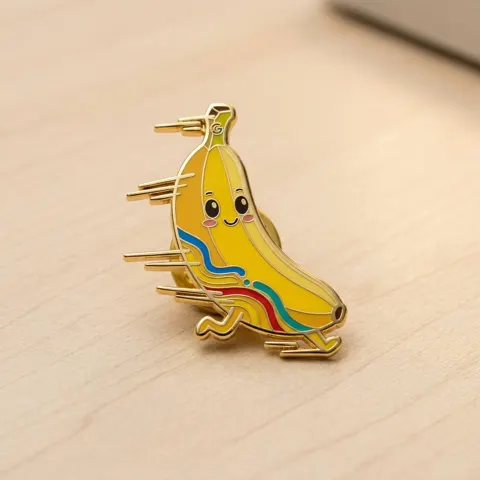 Minimal gold enamel pin