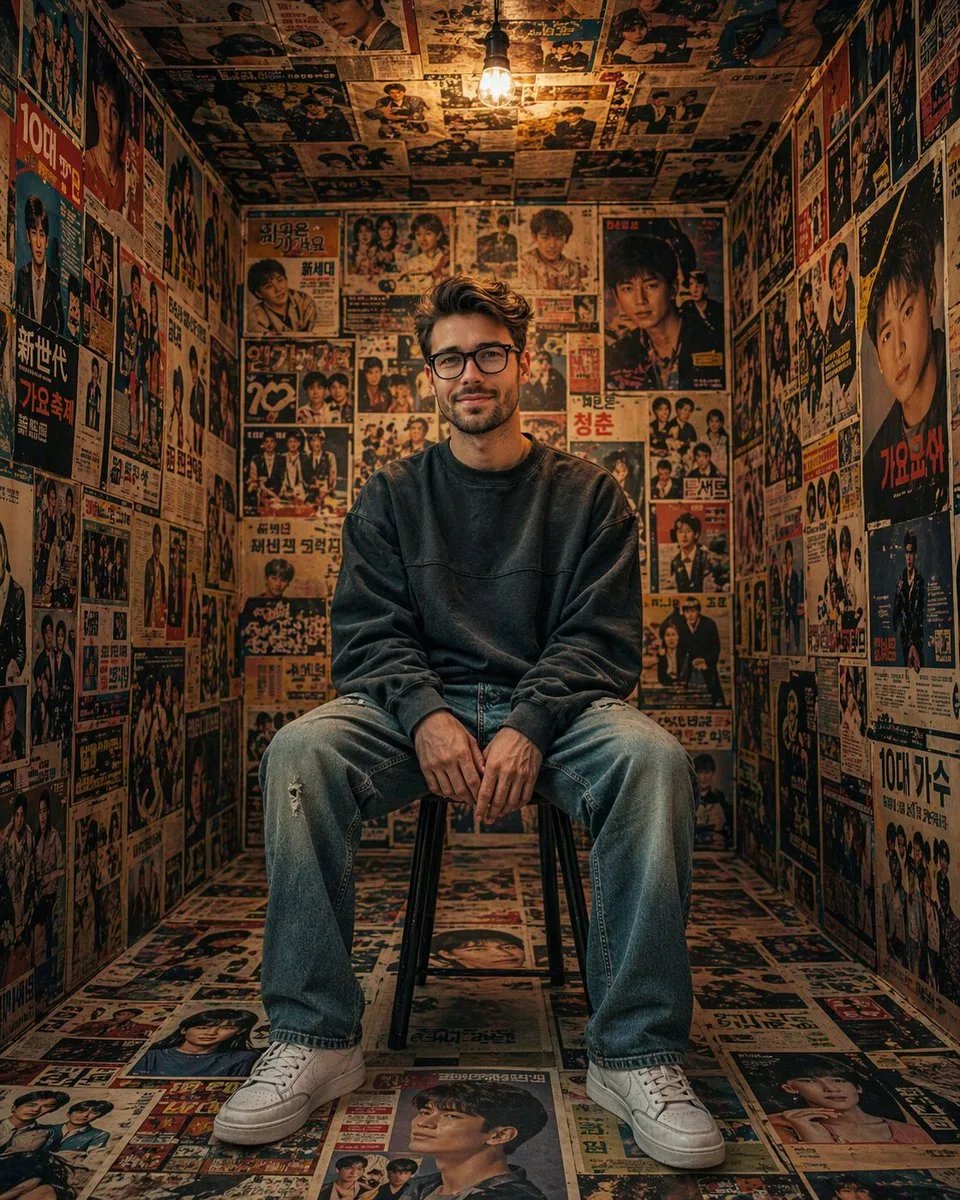 Retro korean poster room portrait — After